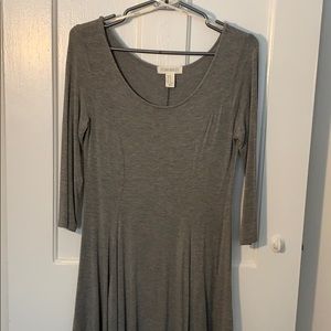 Grey 3 quarter length dress